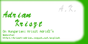 adrian kriszt business card